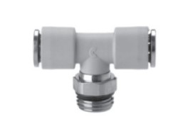 7432 6-1/8 Racor plástico súper-rápido compact Te giratorio macho diam 6 G1/8