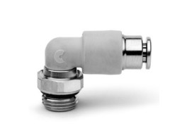 [CF20208341] 7522 6-1/8-LF Racor plástico súper-rápido compact codo giratorio macho con dispositivo de autorretención diam 6 G1/8