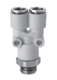 7562 6-1/4 Racor plástico súper-rápido compact Y giratorio macho diam 6 G1/4