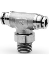 [CF20212389] X6432 6-1/8 Racor de acero inoxidable 316L súper-rápido Te central giratorio diam 6 G1/8
