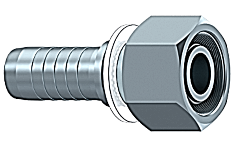 [CF24804140805] HEMBRA GIRATORIA MÉTRICA CON JUNTA  Ø 8  L  M14X1.5 DN 5/16"