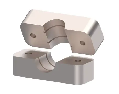 [CFA214AL] CUERPO ABRAZADERA ALUMINIO, SERIE LIGERA  GR. 2