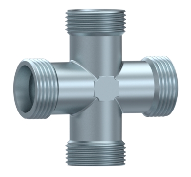 [CFSTA KVS 38] RACOR EN CRUZ SIN TUERCA Y ANILLO Ø 38 S