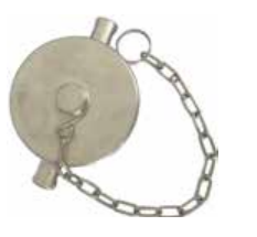 [CFBC075SS] Tapón con rosca hembra BSPP - junta PTFE SS AISI 316 (cadena SS AISI 301) 25bar 3/4"