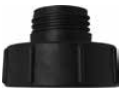 Acople rosca macho IBC con rosca hembra - junta de espuma PE - polipropileno 10 bar S60x6 2"BSPP