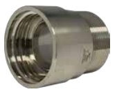 Adaptador rosca hembra IBC con rosca macho BSPT - sin junta - SS AISI 316 16bar S60x6 1 1/2"