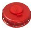 [CFIBCC155-2] Tapones IBC rojo polipropileno DN150