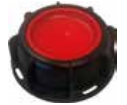 [CFIBCC60-2] Tapones IBC negro/rojo polipropileno S60X6