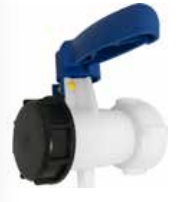 [CFIBCBT60] Válvula de bola IBC 2" blanco poliuretano S60x6 IBC S60x6 azul