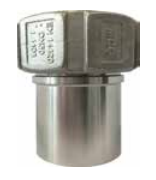 [CFSFSS38] Acople rosca hembra BSPP EN 14420-2 con espiga lisa, cuello de seguridad y tuerca loca - junta PTFE SS AISI 316 25bar DN38 1 1/2"