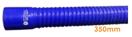 [CFSBSH-40-F350SM] Manguera corrugada abocardada flexible de silicona - azul Int. 40mm Ext. 50mm