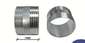 [CF33722] Empalme Aluminio Manguitos Ø75 L=50