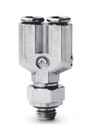 [CF20208010] 6452 3-M5 Racor metálico súper-rápido Y macho giratorio diam 3 M5