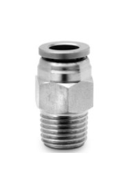 [CF20212410] X6510 6-1/8 Racor de acero inoxidable 316L súper-rápido recto macho cónico diam 6 G1/8