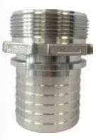 [CFSMSS32S] Acople rosca macho BSPP EN 14420-2 con espiga dentada y cuello de seguridad SS AISI 316 25bar DN32 1 1/4"
