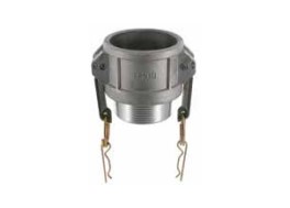 [CFB100AL] Camlock tipo B: acople hembra-rosca macho BSPT-junta NBR aluminio DN025 1"