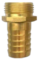 [CFSG2519BRK] Conexión rosca macho BSPP - espiga corta dentada - latón 10bar 1" 19mm 32mm