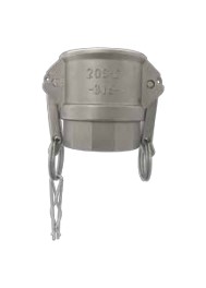 [CFD075SS] Camlock tipo D: acople hembra-rosca hembra BSPP-junta NBR SS AISI 316/1.4408 17 bar DN020 3/4"