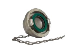 [CFST75BKSS] Tapón Storz con cadena-junta FKM Viton SS AISI 316 25 bar DN75(B)/89mm