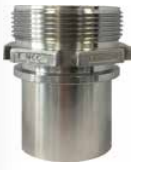 [CFSMSS25] Acople rosca macho BSPP EN 14420-2 con espiga lisa y cuello de seguridad SS AISI 316 25bar DN25 1"