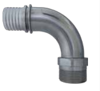 [CFSMSS32S-90] 90º Acople rosca macho BSPP EN 14420-2 con espiga dentada y cuello de seguridad SS AISI 316 25bar DN32 1 1/4"