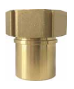 [CFSFBR100] Acople rosca hembra BSPP EN 14420-2 con espiga lisa, cuello de seguridad y tuerca loca - junta PU - latón 25bar DN100 4"