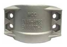 [CFDC25X8AL] Abrazadera de seguridad EN 14420-3 aluminio DN25 25bar 25*8 40-43 M6X20 - Tornillos en acero