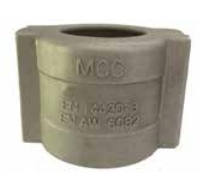 [CFDC32X6ALSF] Abrazadera de seguridad con clavija EN 14420-3 aluminio DN32 25bar 32*6 40-43