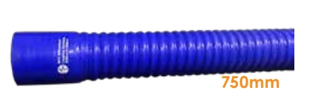 [CFSBSH-13-F750SM] Manguera corrugada abocardada flexible de silicona - azul Int. 13mm Ext. 23mm