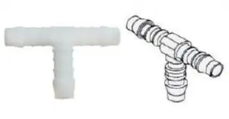 [CF1949] Empalme T Nylon Tubo 10-8-10 mm